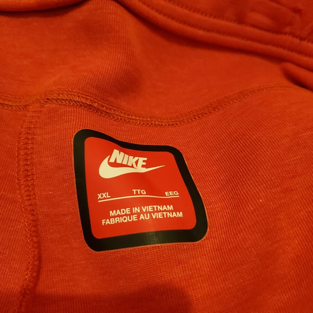 NWT Nike Tech Fleece men's Sweatpants Standard Fit Straight leg XXL red heather - Picture 12 of 12